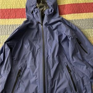 LL Bean light blue coat with polyester lined interior. Woman’s size M Pet